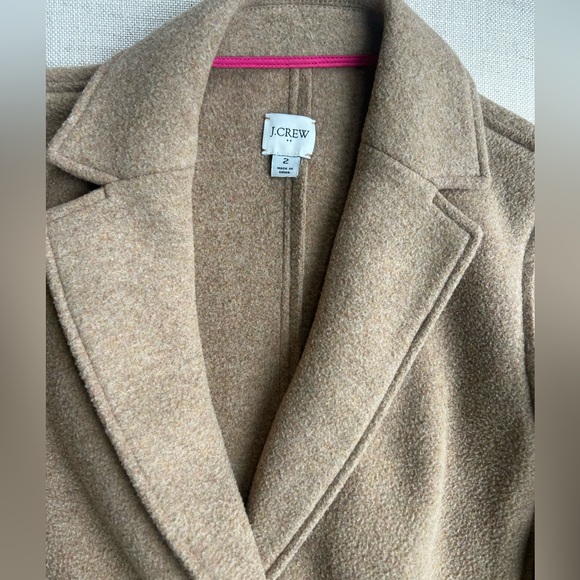 Boiled wool-blend j crew 2 stunning Carmel trench - Picture 3 of 5